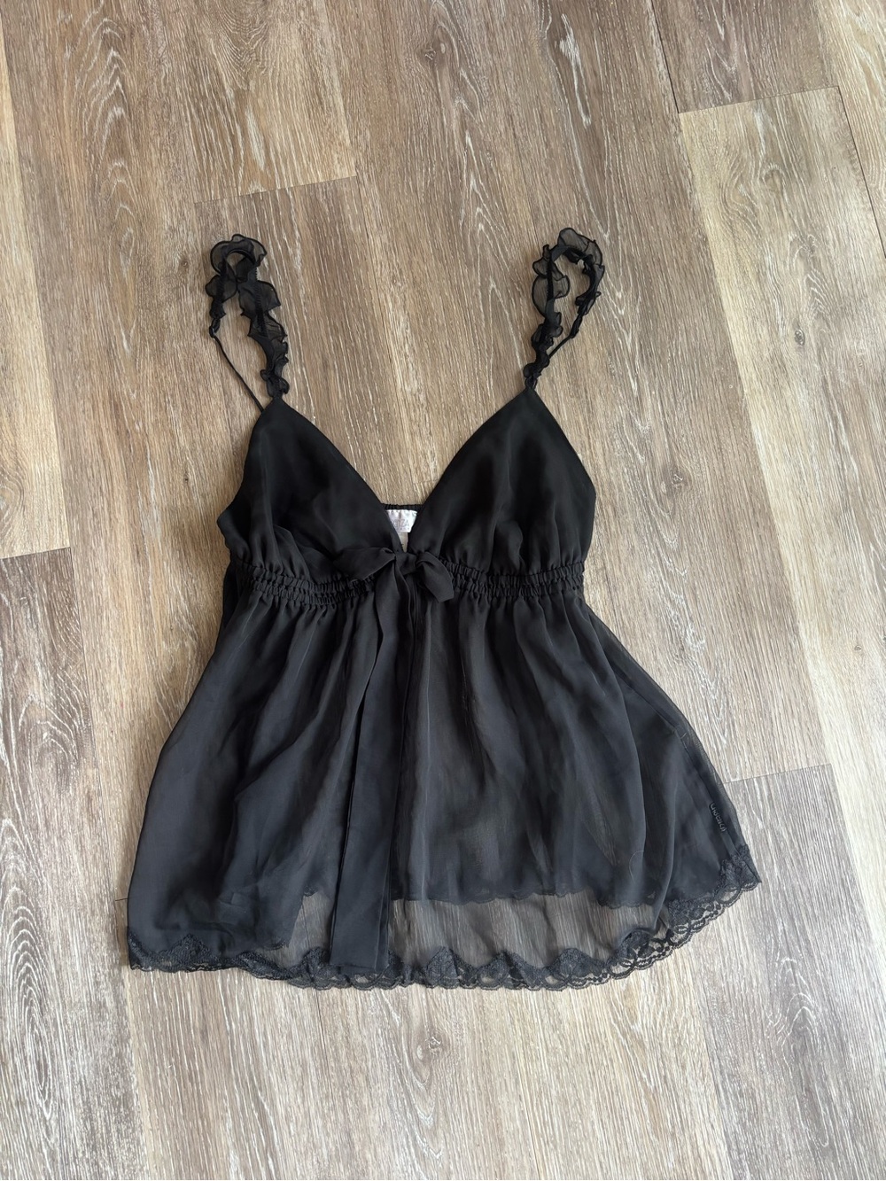 Black babydoll top